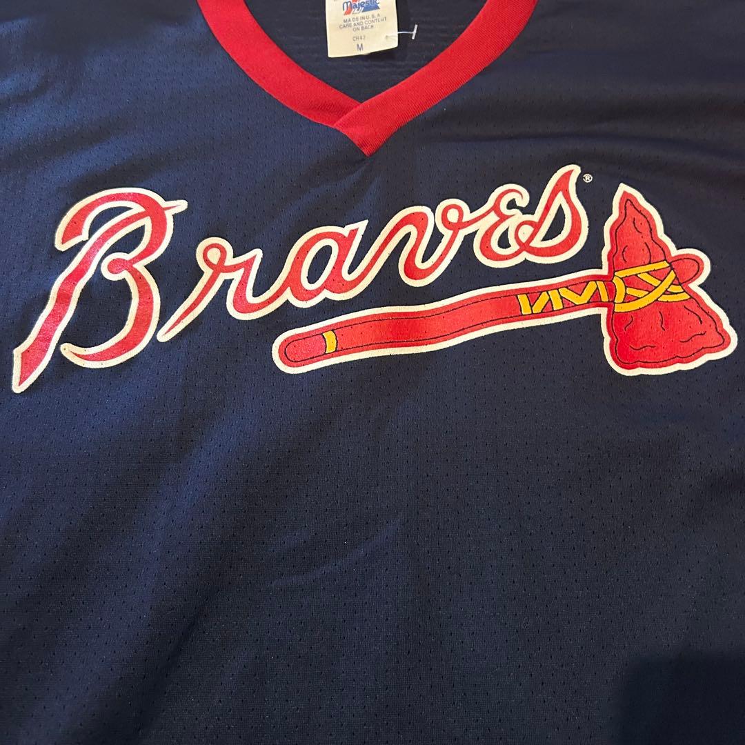 90s majestic マジェスティク アトランタ ブレーブス ゲーム シャツ