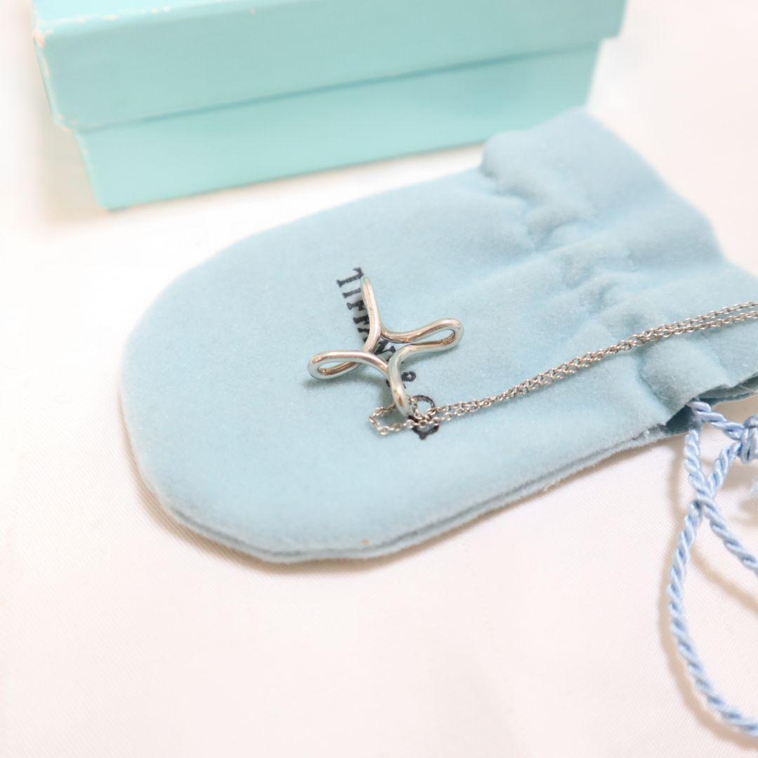 Tiffany & Co. クロスネックレス 38cm 2×2.5 箱ポーチ付き