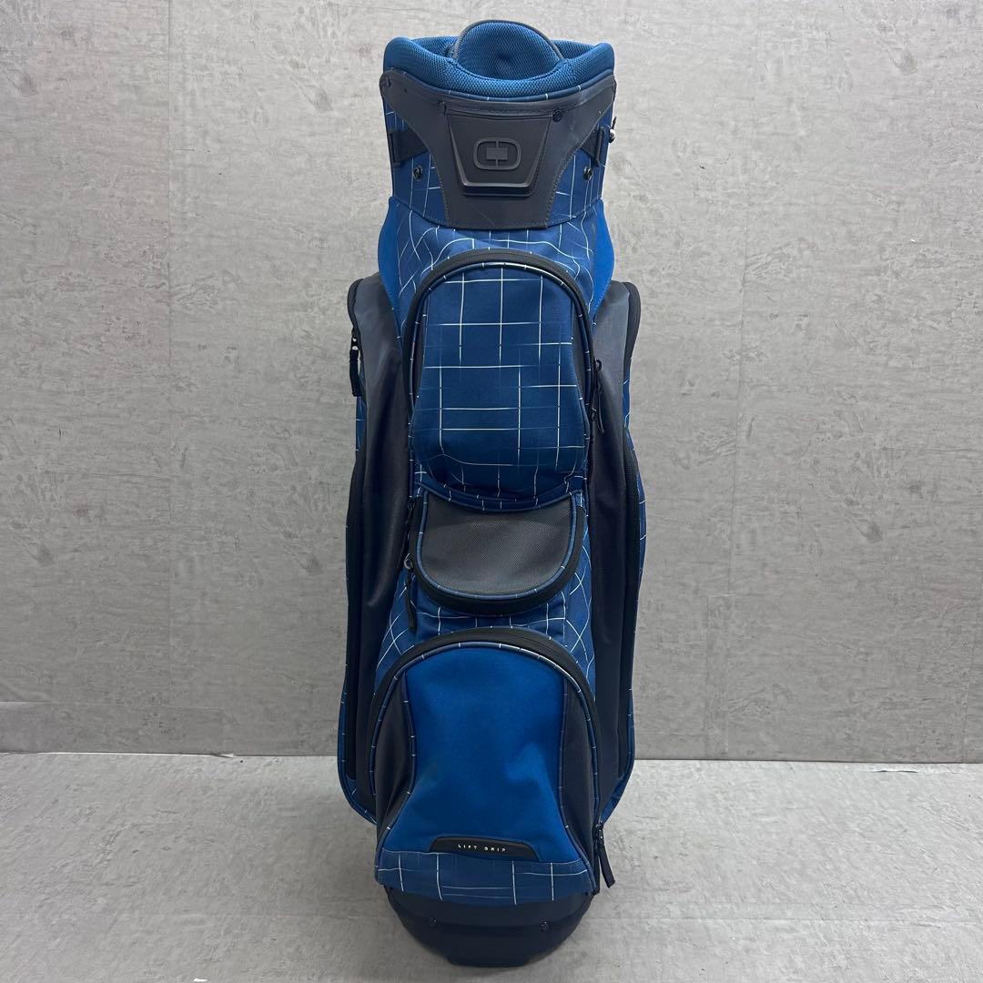 OGIO ゴルフ　キャディバッグ　ブルー　格子模様　オジオ　カード式　9.5型