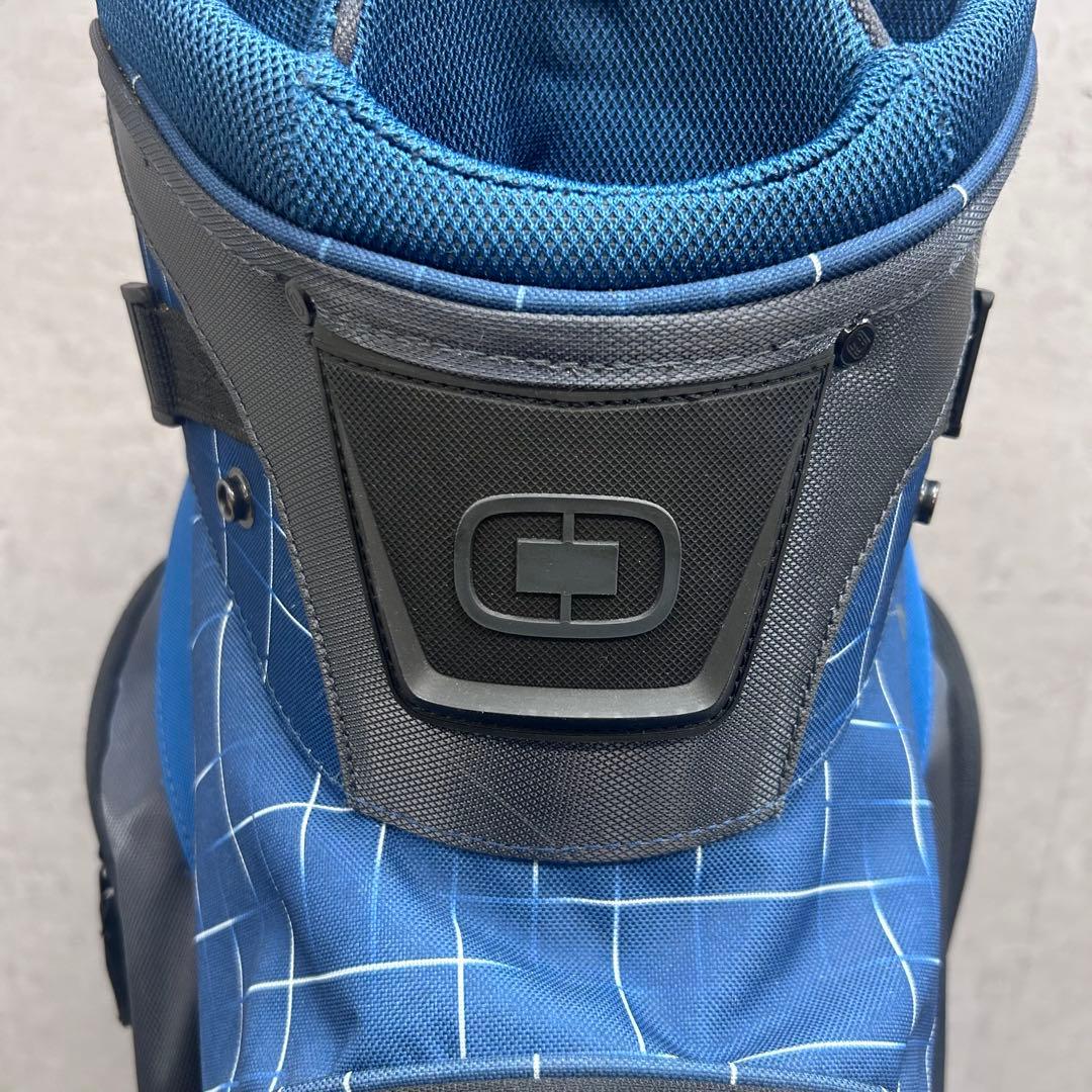 OGIO ゴルフ　キャディバッグ　ブルー　格子模様　オジオ　カード式　9.5型