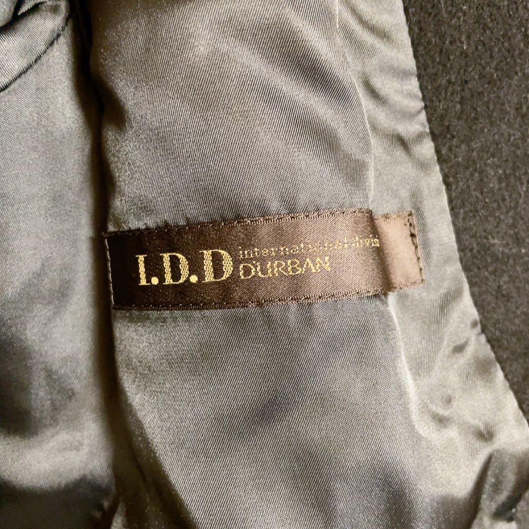 美品　I.D.D DURBAN 高級　スーパーアンゴラ　黒 チェスターコート　L