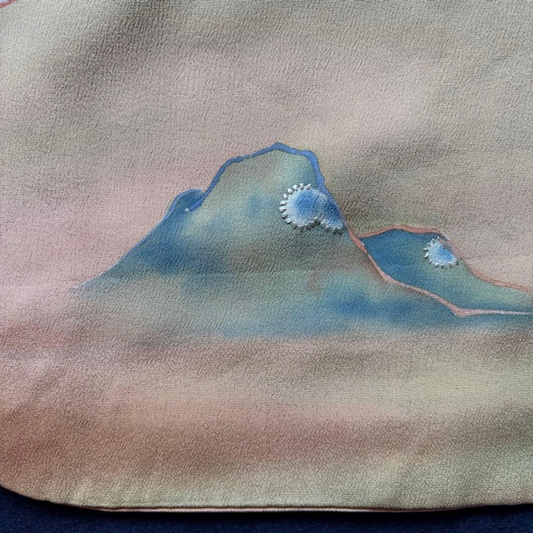 アンティーク振袖 薄紫　おしどり御所車文様ヴィンテージ正絹淡色はんなり