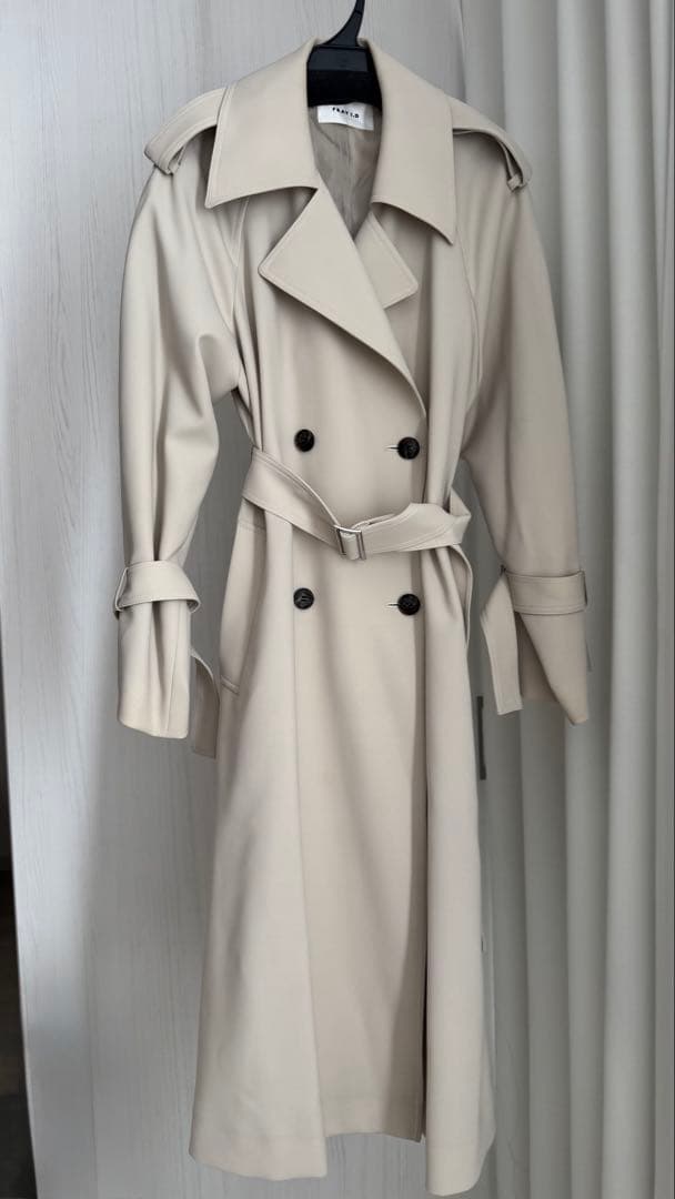 【美品】FRAY I.D スプリングオーバートレンチコート　ライトベージュ