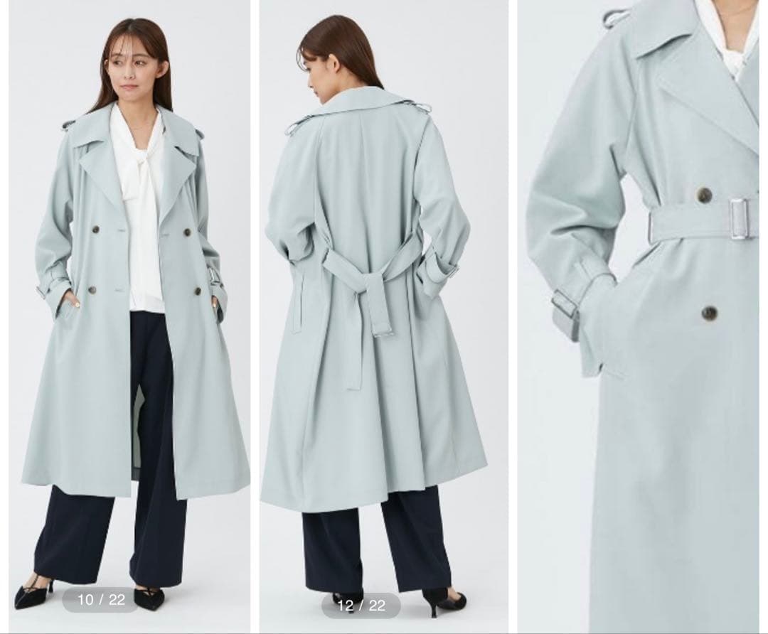 【美品】FRAY I.D スプリングオーバートレンチコート　ライトベージュ