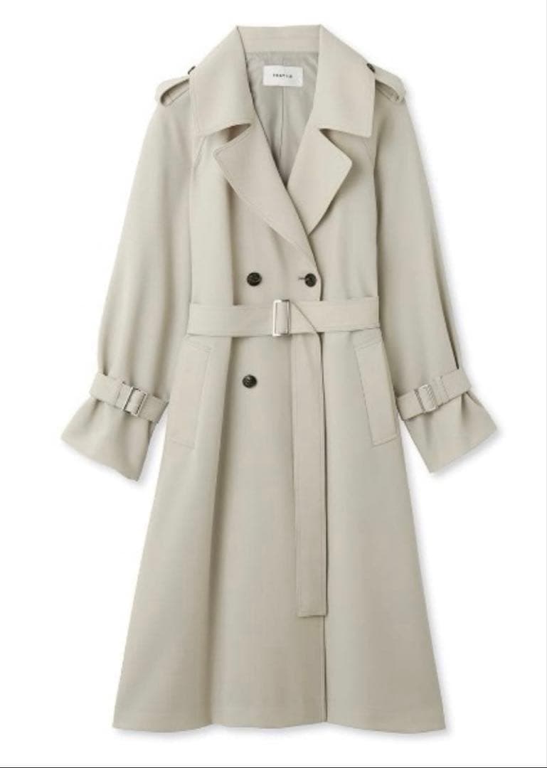 【美品】FRAY I.D スプリングオーバートレンチコート　ライトベージュ