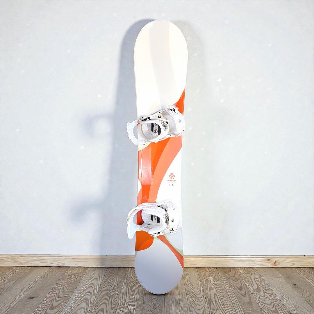美品　Morrowスノーボード 144 FLUXバインディング レディースキッズ