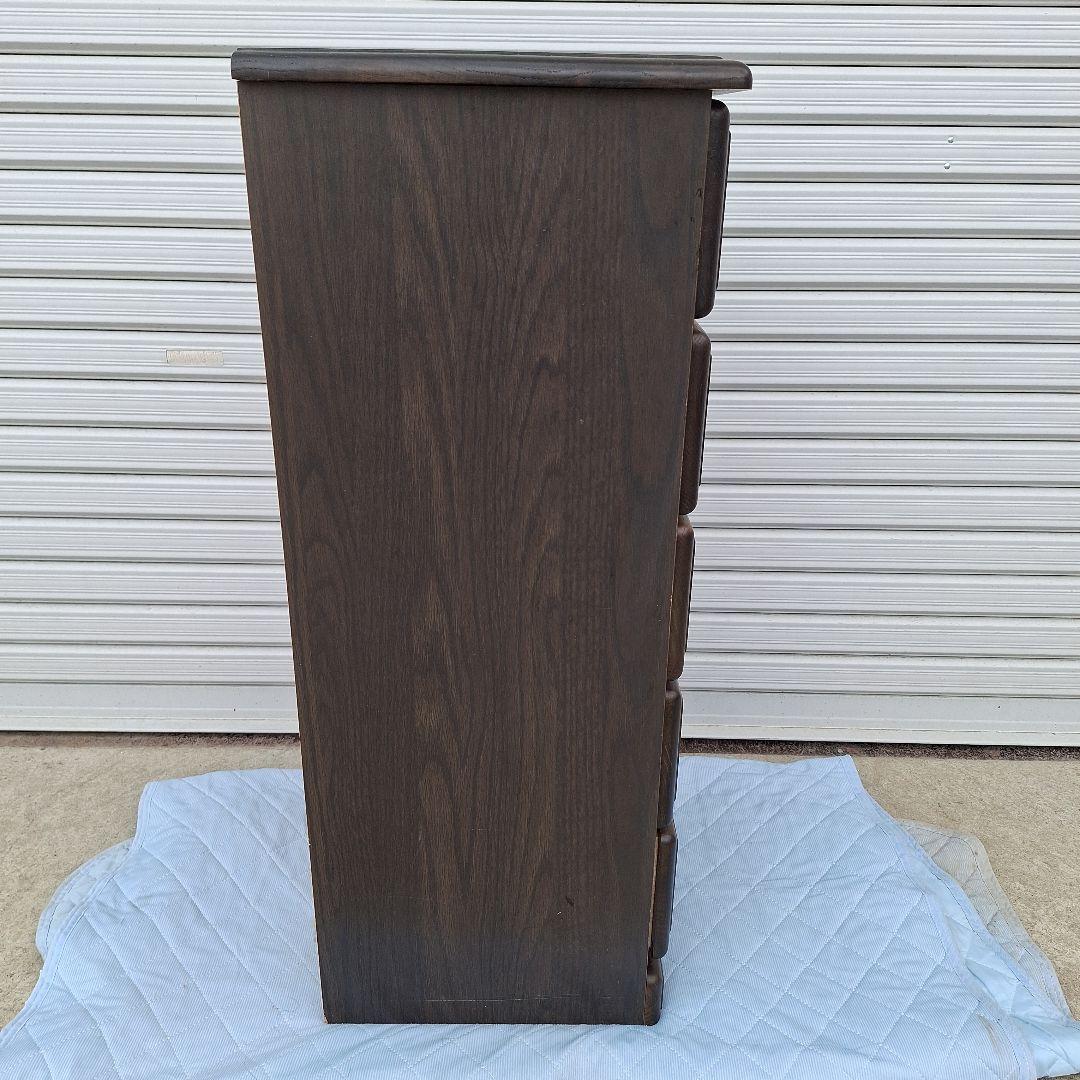 木製ダークブラウンチェスト 5段