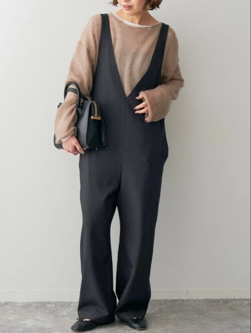 スピックアンドスパンVネックオールインワンspick&span新品36