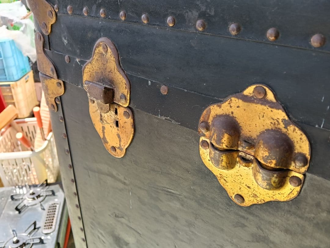 【訳あり】衣装ケース　インテリア　ビンテージトランク