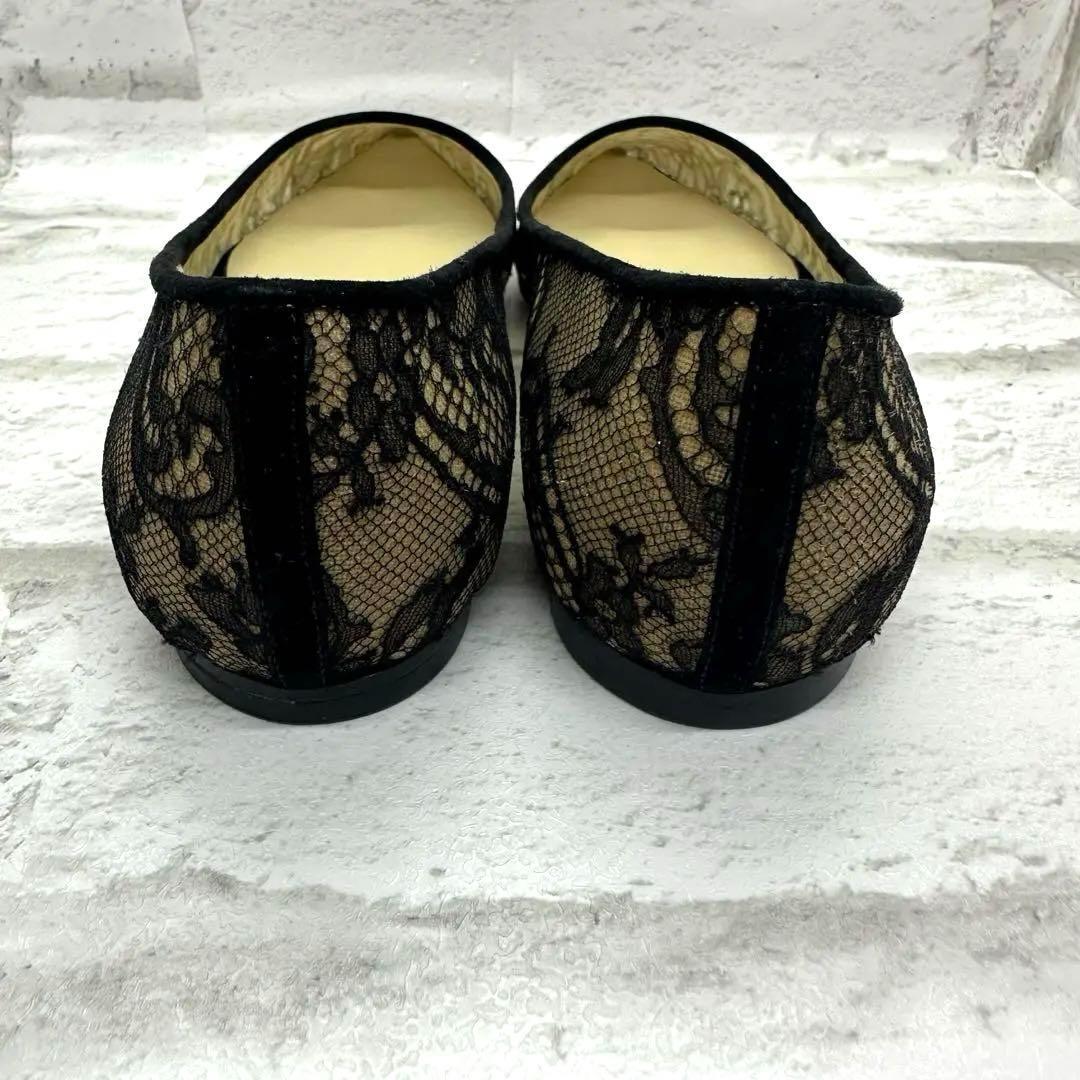 【美品】ジミーチュウ ROMY フラットシューズ 34.5 箱付 定価10万円