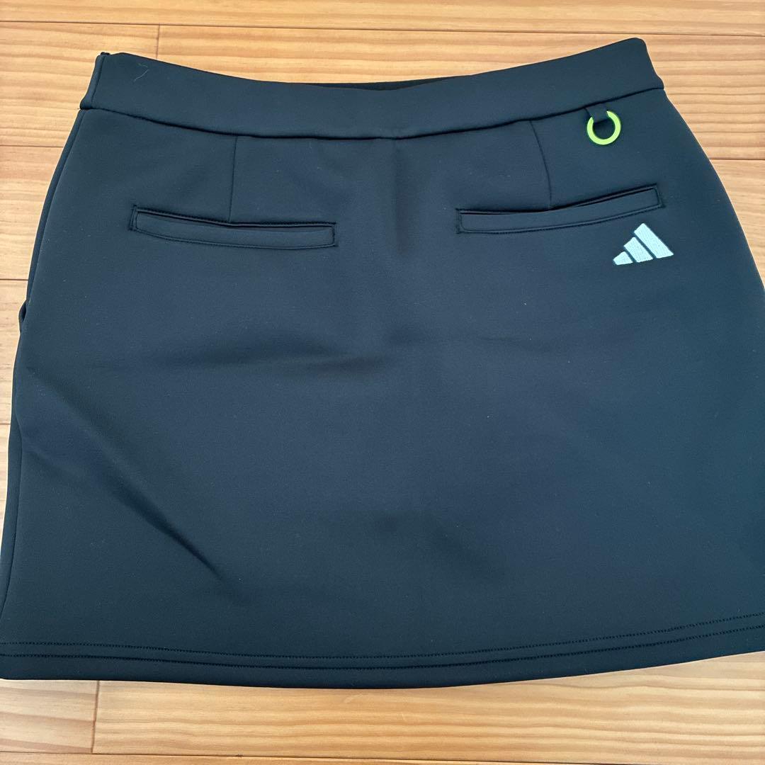 adidas ブラック ダンボールニット フード スカート セットアップ L