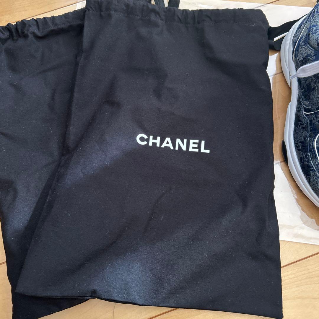 CHANEL ネイビー スニーカー　35