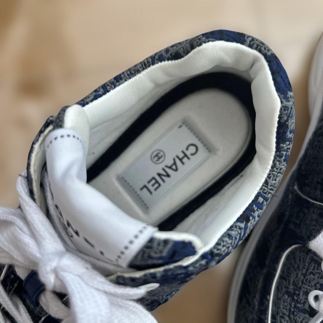 CHANEL ネイビー スニーカー　35