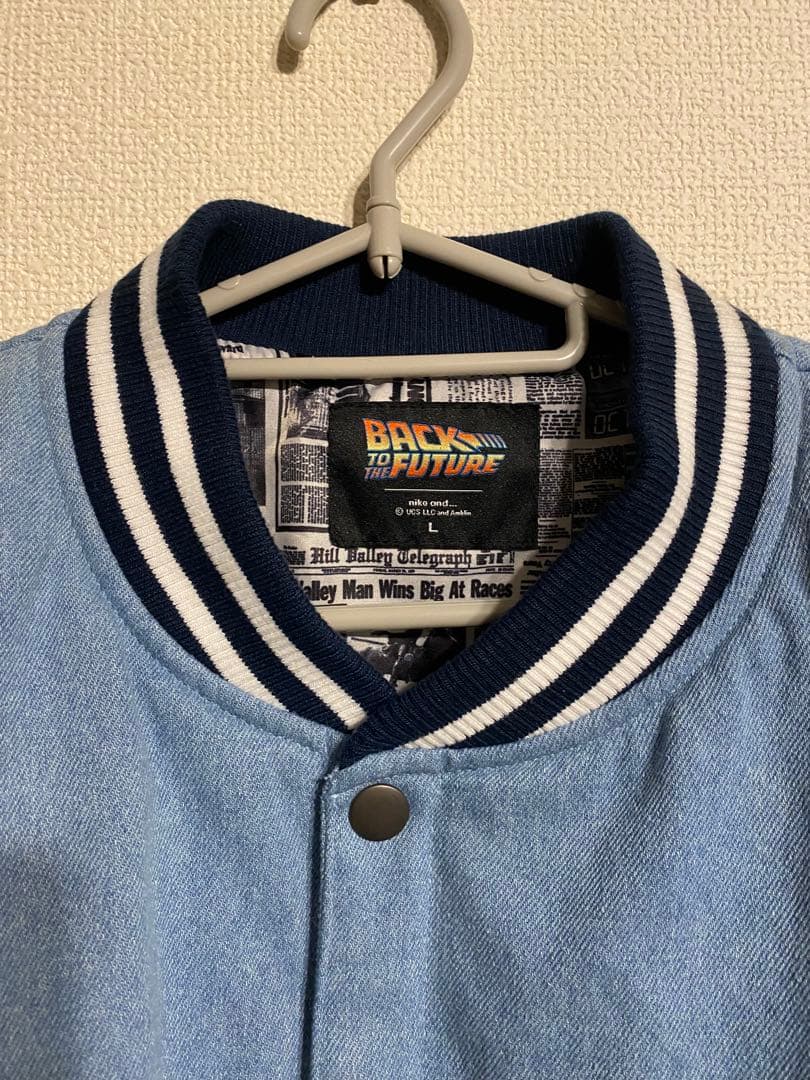 新品タグ付き★ニコアンドバックトゥザフューチャー刺繍スタジャン未使用BTTF
