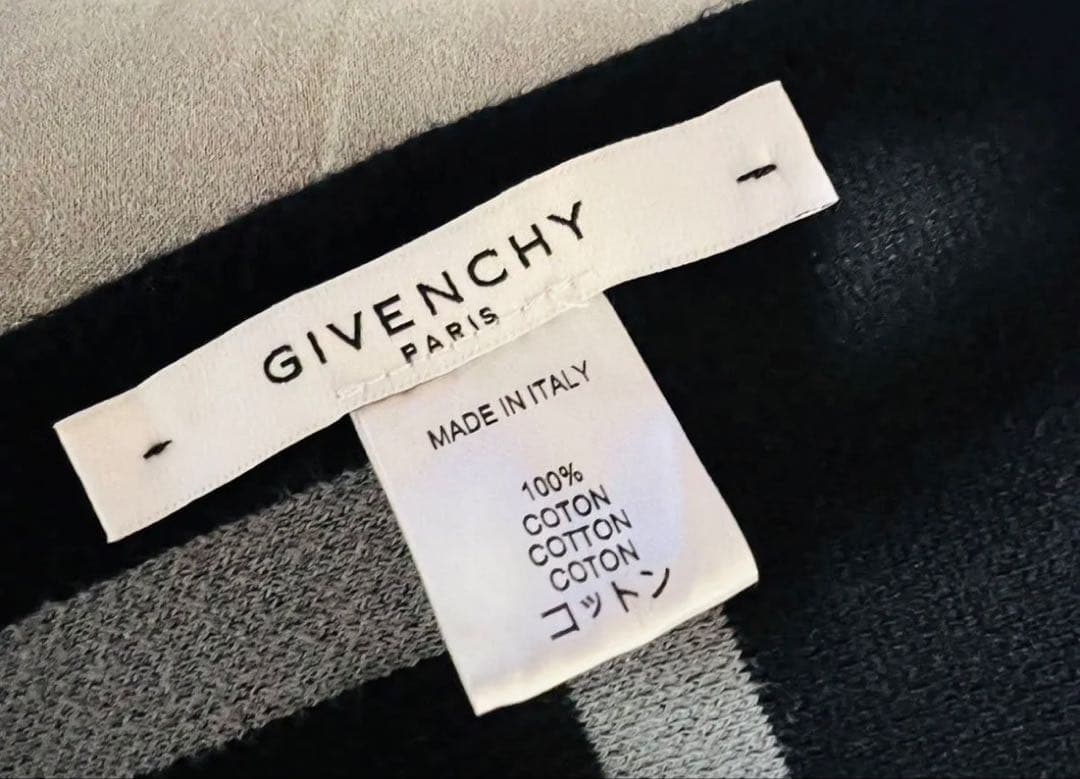 【美品】ジバンシー GIVENCHY ジバンシィ マフラー コットンニット ロゴ