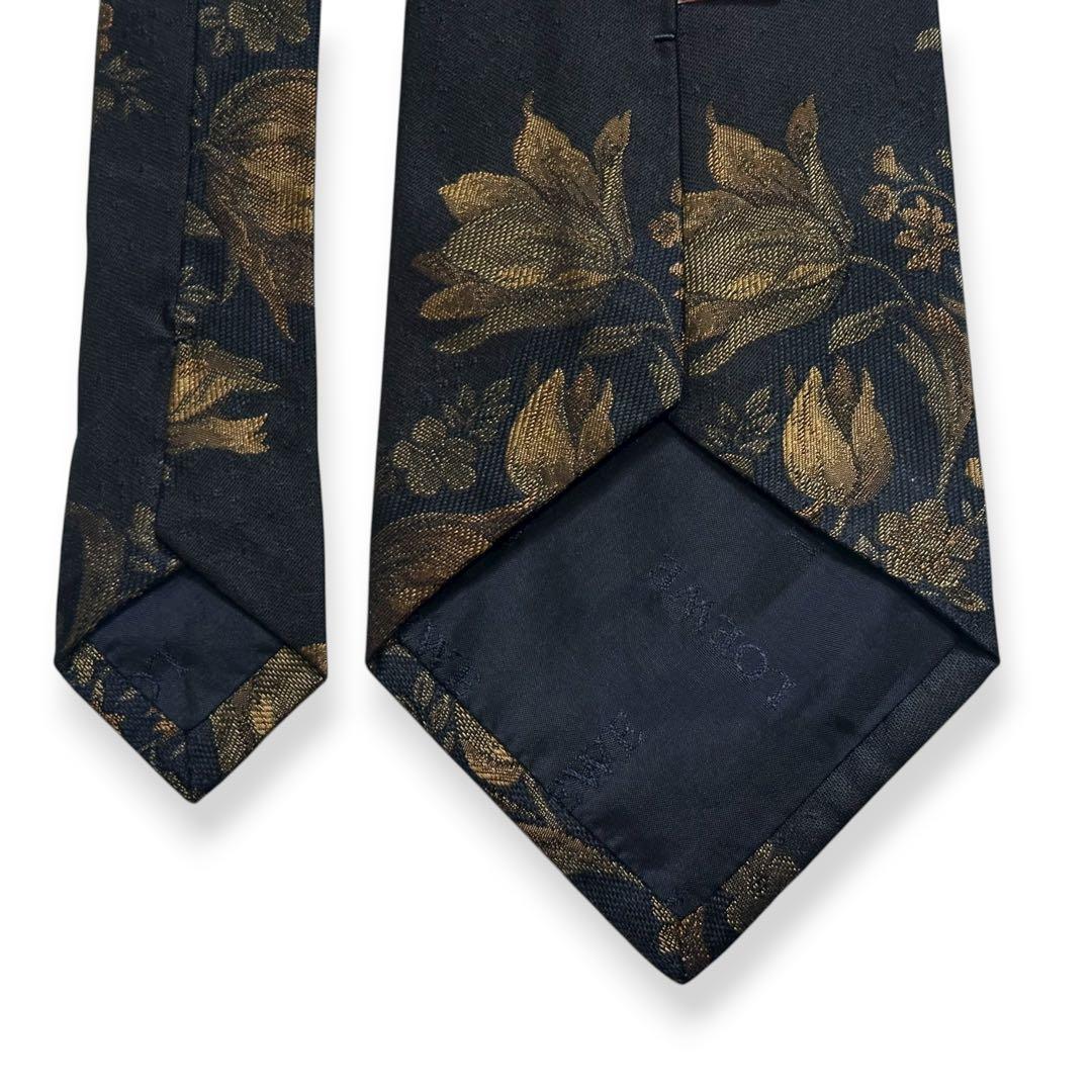 良品✨LOEWE ネクタイ　ロエベ ジャガード　ブラック　古着　おしゃれ