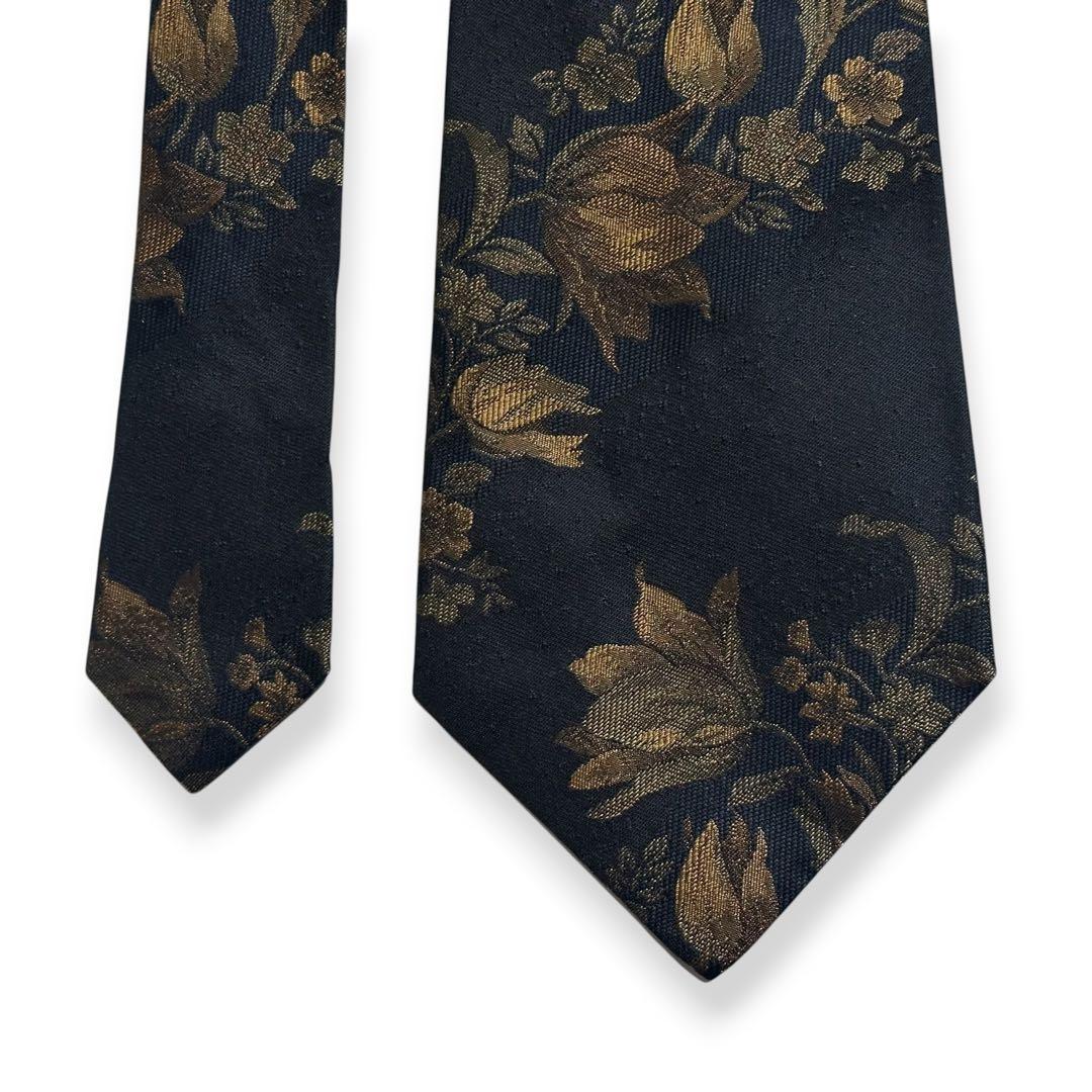 良品✨LOEWE ネクタイ　ロエベ ジャガード　ブラック　古着　おしゃれ