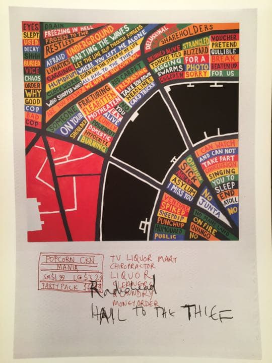 レディオヘッド「ヘイル・トゥ・ザ・シーフ」リトグラフ8枚セット