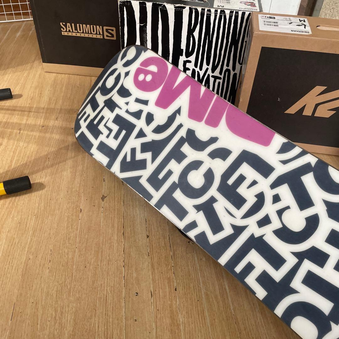 FANATIC×K2　ファナティック　バインディング付スノーボードセット