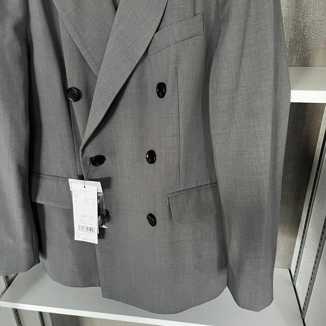 ANDRESD ピークドラペルジャケット　グレー　テーラード　フォーマル　結婚式