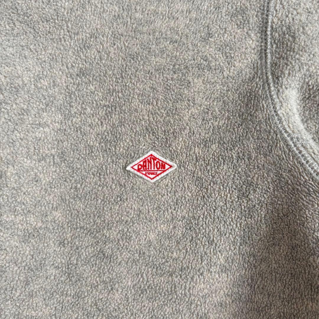 【美品】DANTONダントン フリース ノーカラーカーディガン 36