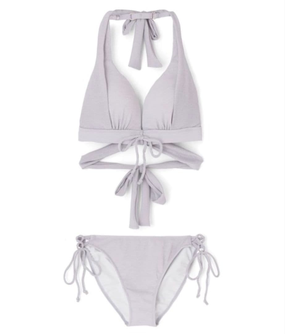 ち*ほ様 新品【ナチュラルアップブラ】ノンワイヤービキニ　9M　シルバーラメ