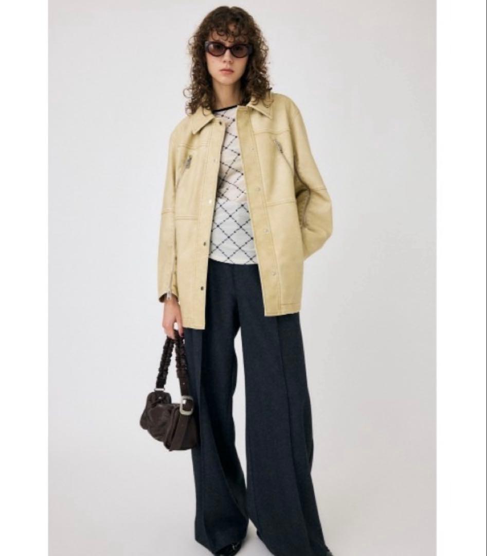 moussy AGED F/LEATHER MIDDLE ジャケット