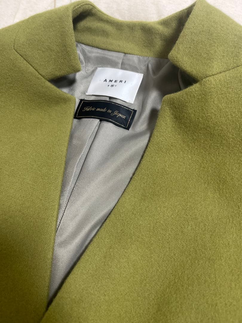 RIN✴︎Ameri ジャケットモスグリーンピスタチオコートテーラード