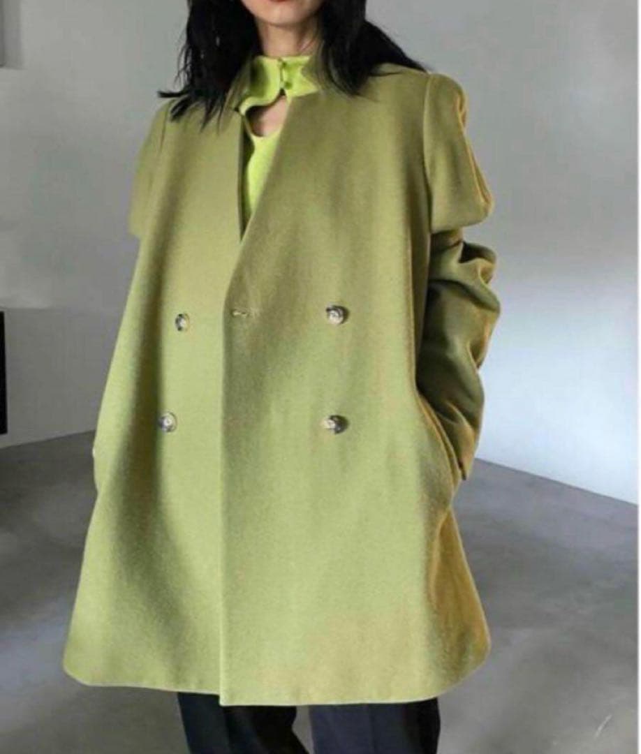 RIN✴︎Ameri ジャケットモスグリーンピスタチオコートテーラード