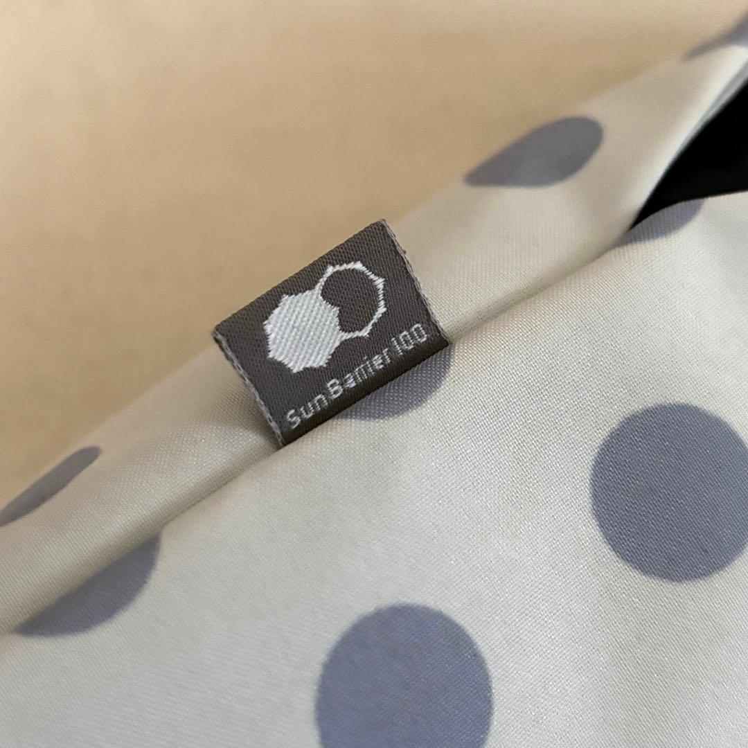 【未使用】サンバリア100 三段折　日傘　水玉