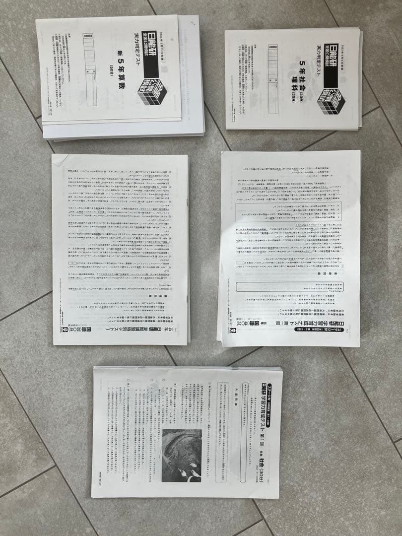 日能研2023年度5年生　公開模試　育成テスト ニ教科全部　社会理解後期分