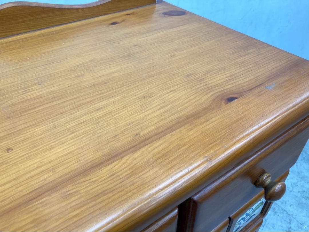 スペイン　バレンシア　パイン無垢材　ヴィンテージ　チェスト　木製キャビネット