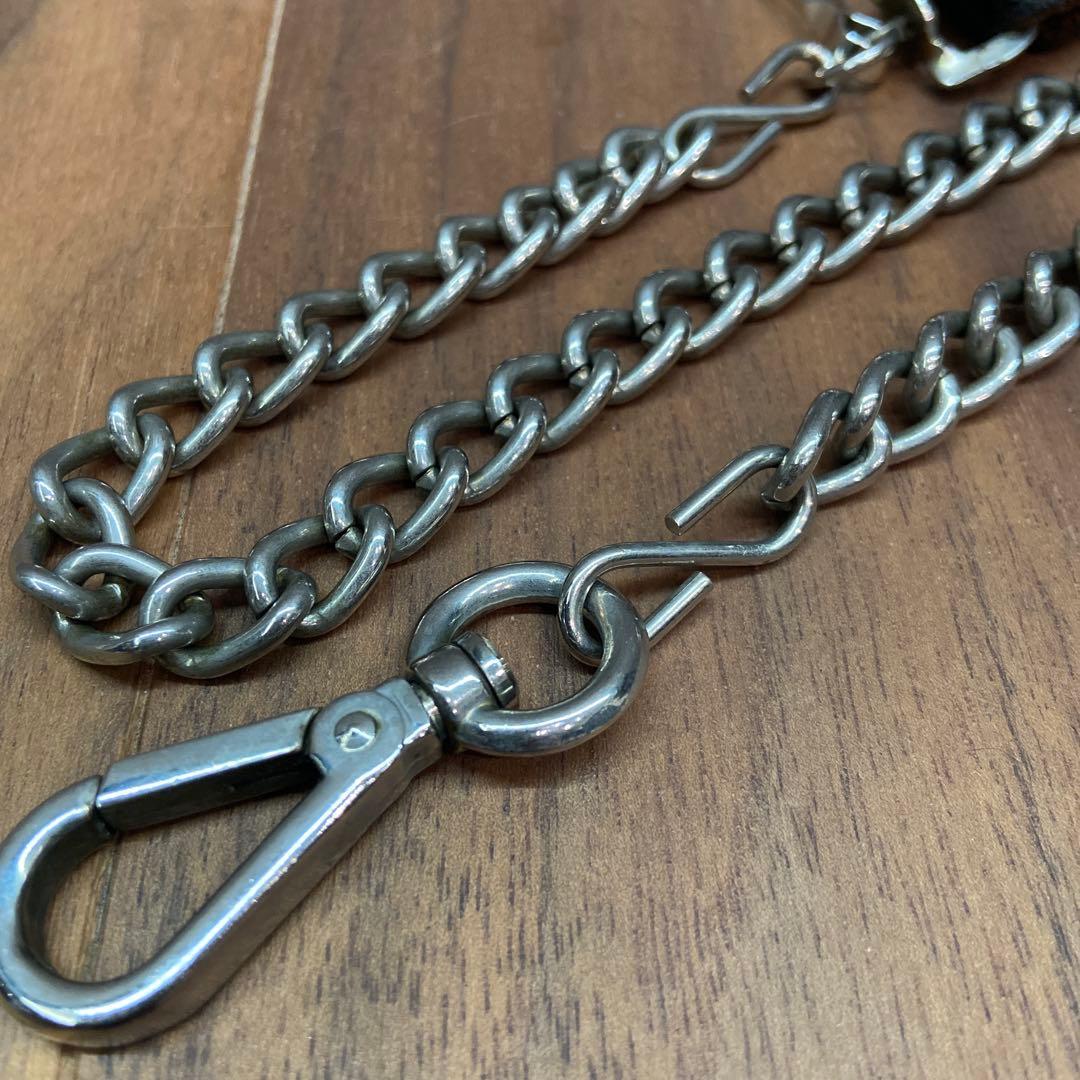 美品HTC フラワーシルバースタッズ ウォレットチェーン ターコイズ