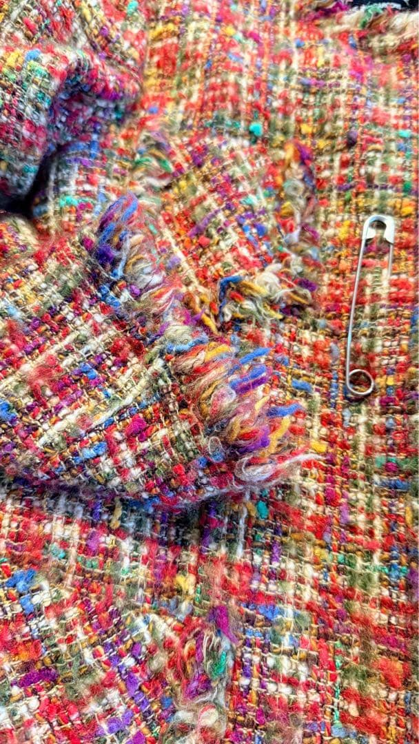 ◆初期ツィード極美品◆ジュンヤワタナベ コムデギャルソン/ノーカラージャケット◆