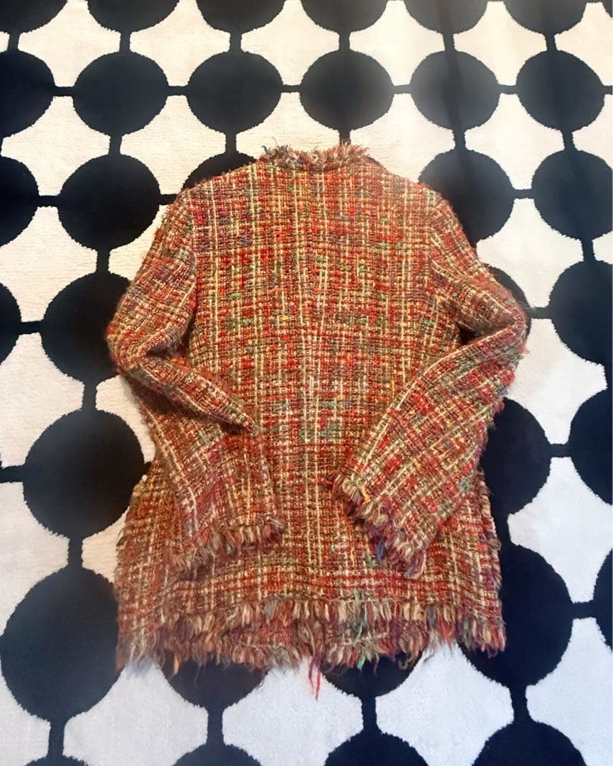 ◆初期ツィード極美品◆ジュンヤワタナベ コムデギャルソン/ノーカラージャケット◆