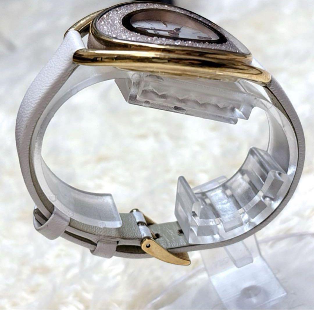【美品】SWAROVSKI スワロフスキー 腕時計 クリスタルライン ホワイト