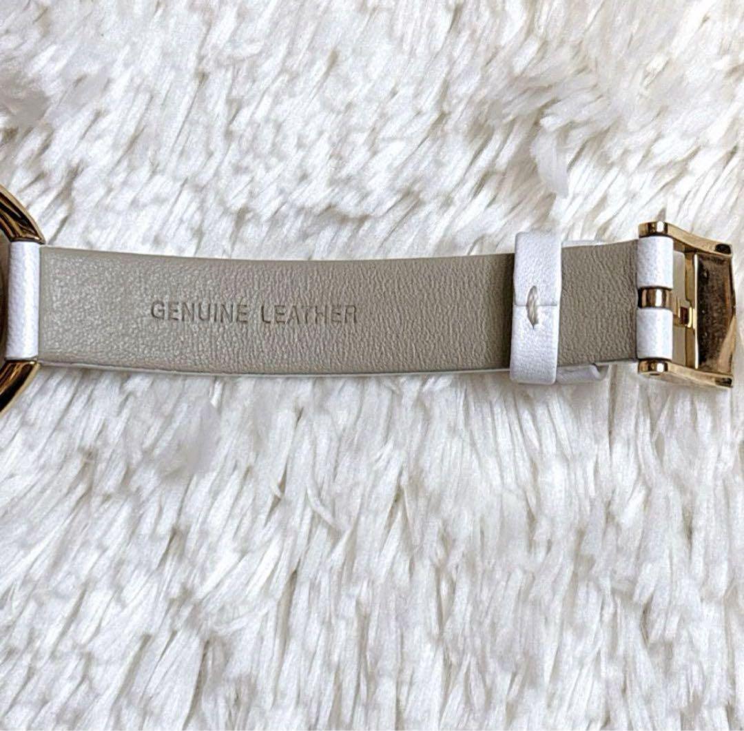 【美品】SWAROVSKI スワロフスキー 腕時計 クリスタルライン ホワイト