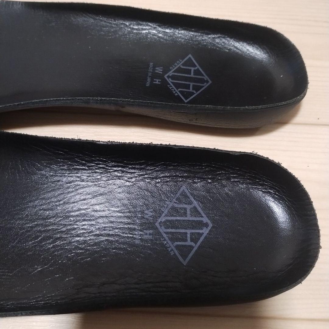 WHダブルエイチ干場さん愛用黒サイドゴアブーツ美品6Vibram菅原靴店Zソール