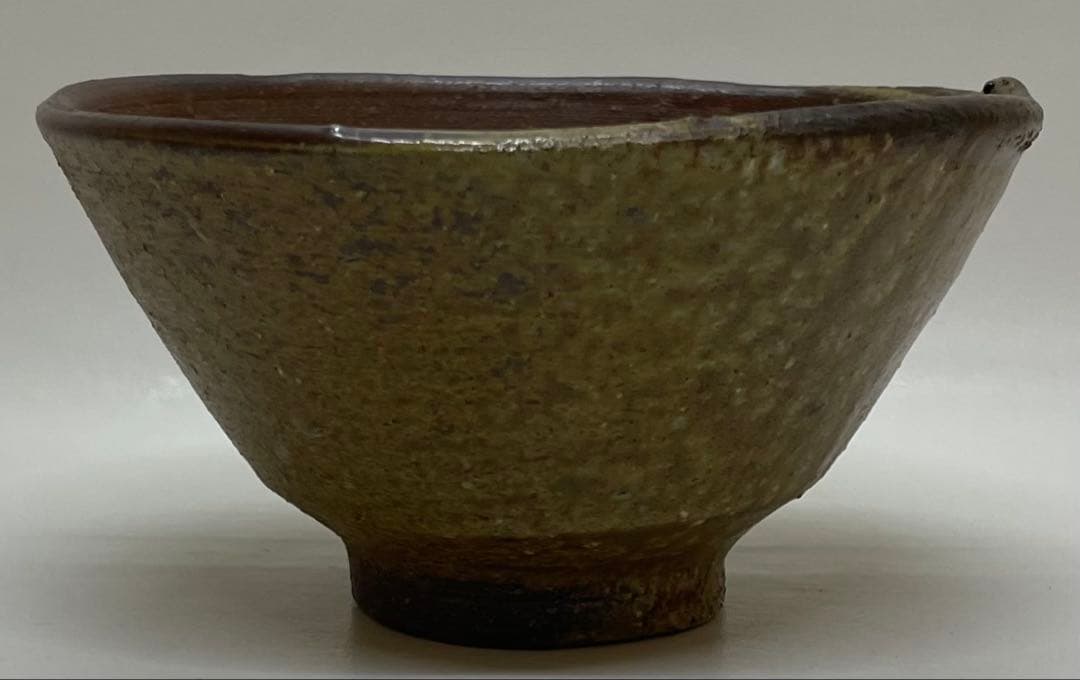 人間国宝　藤原啓　備前茶碗　緋襷　共箱　共布　栞　L118