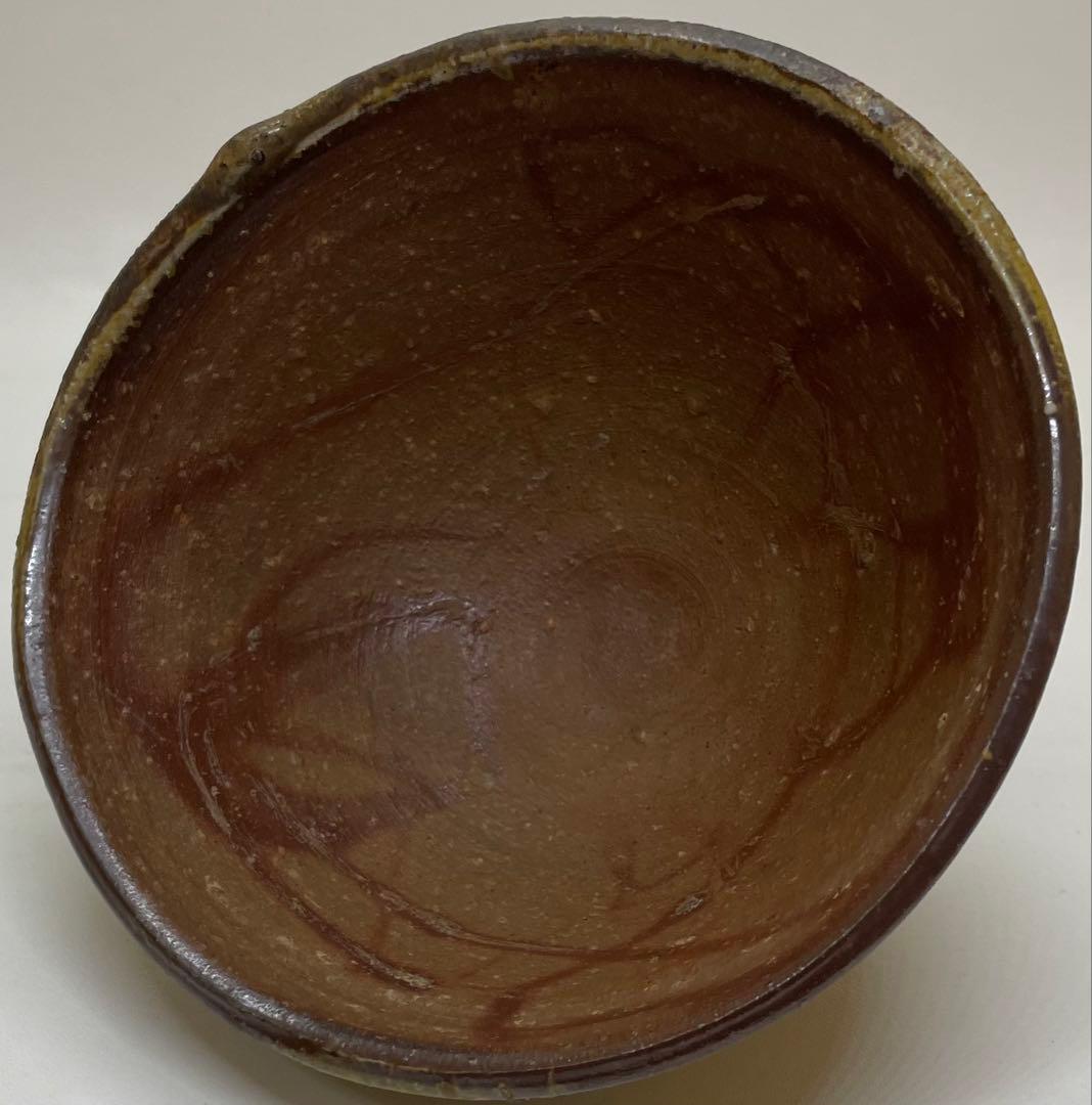 人間国宝　藤原啓　備前茶碗　緋襷　共箱　共布　栞　L118