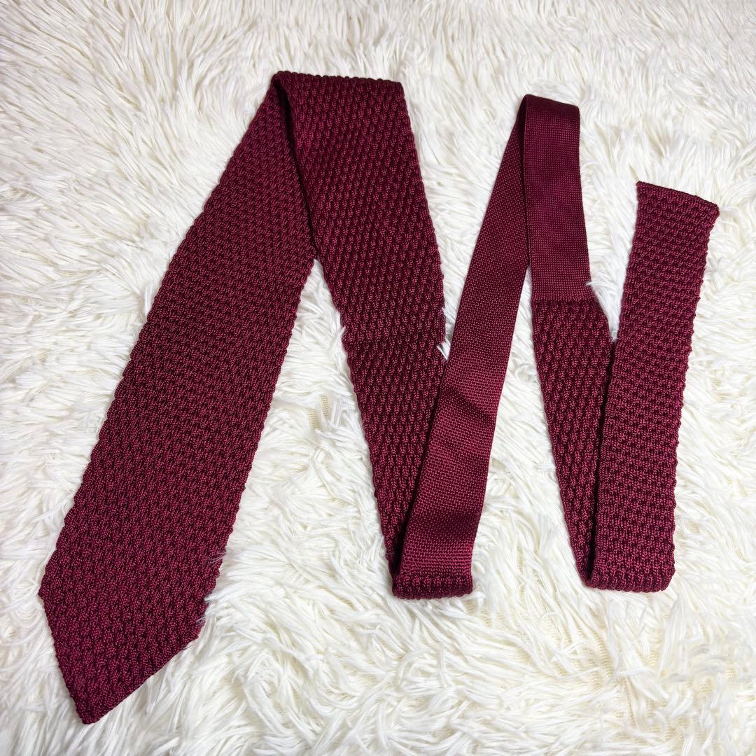 ✨激レア✨【極美品】TOM FORD ネクタイ　ニットタイ　ボルドー