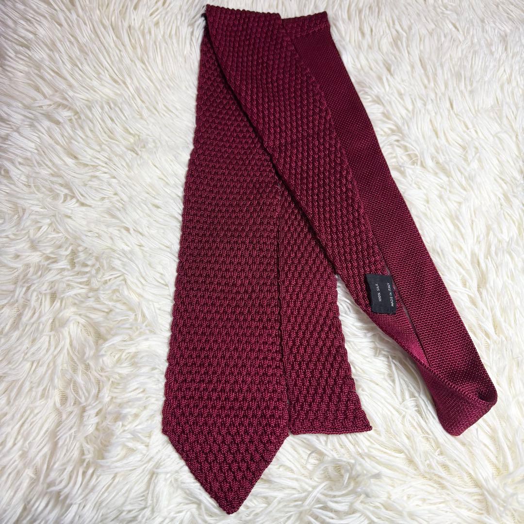 ✨激レア✨【極美品】TOM FORD ネクタイ　ニットタイ　ボルドー