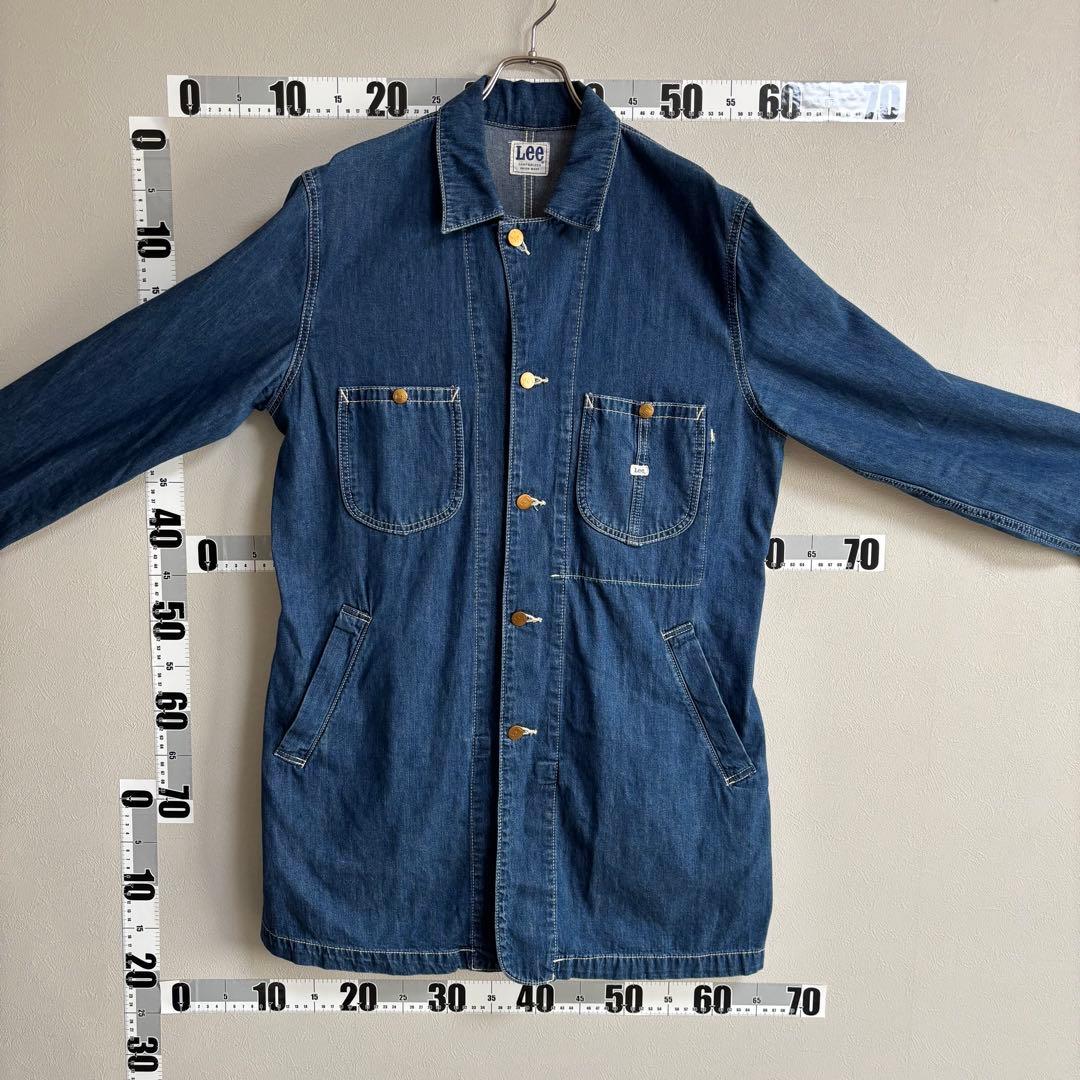 LEE リー カバーオール デニム ジャケット L 濃紺 大きめ ロング コート