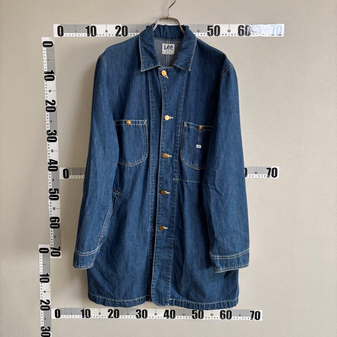 LEE リー カバーオール デニム ジャケット L 濃紺 大きめ ロング コート