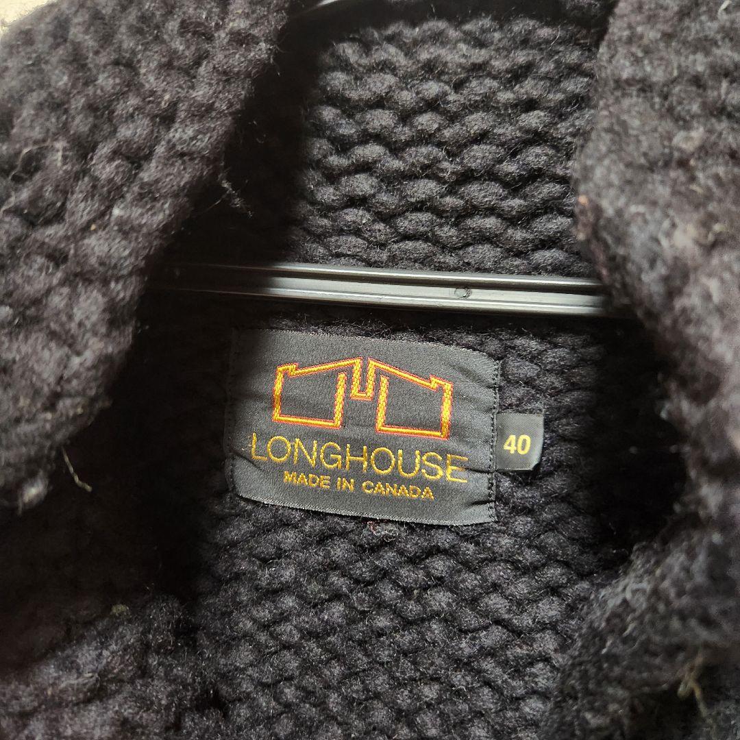 LONGHOUSE カウチンセーター　スカル　ドクロ　ヴィンテージ　カナダ　古着