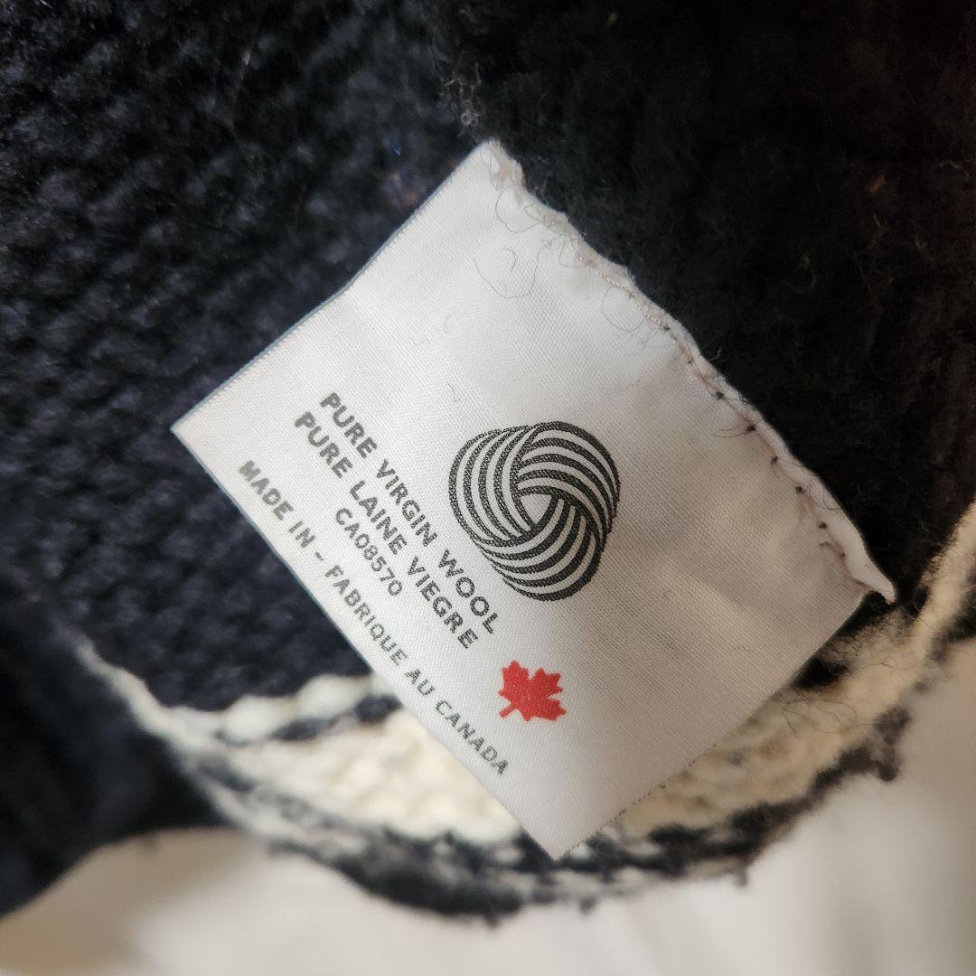 LONGHOUSE カウチンセーター　スカル　ドクロ　ヴィンテージ　カナダ　古着