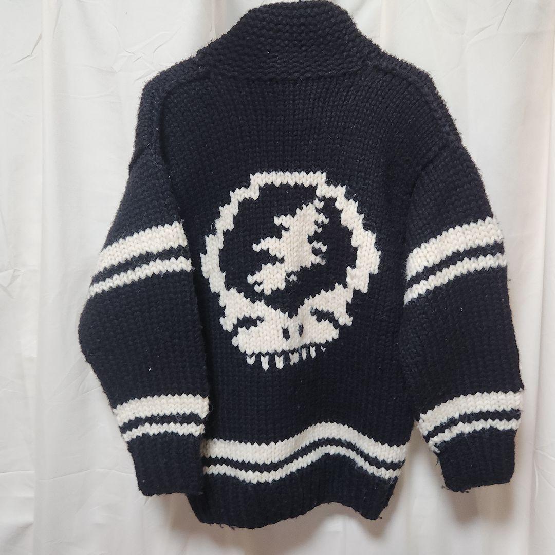 LONGHOUSE カウチンセーター　スカル　ドクロ　ヴィンテージ　カナダ　古着