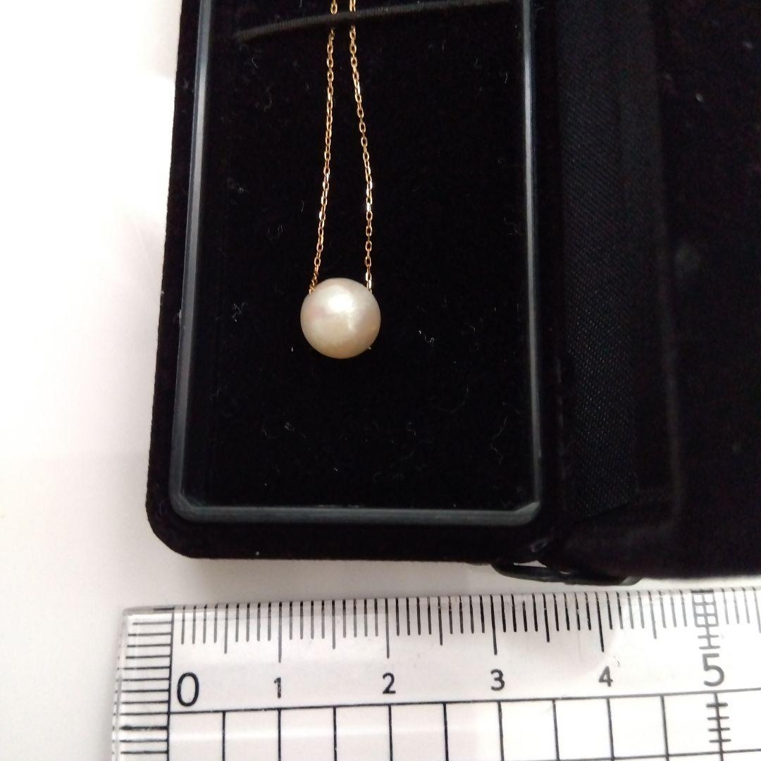 真珠ペンダントネックレス　40cm