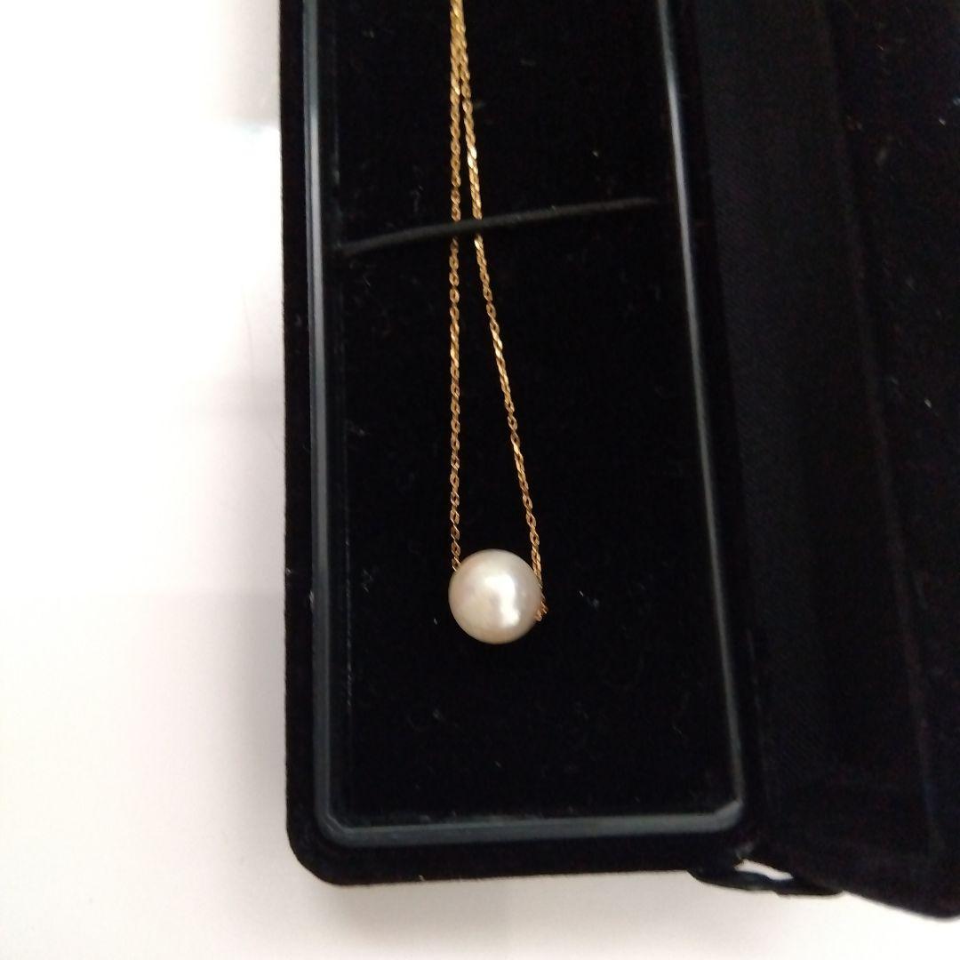 真珠ペンダントネックレス　40cm