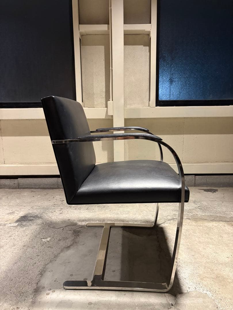①正規品knoll ミースファンデルローエ　ブルーノチェア 本革 Bauhaus